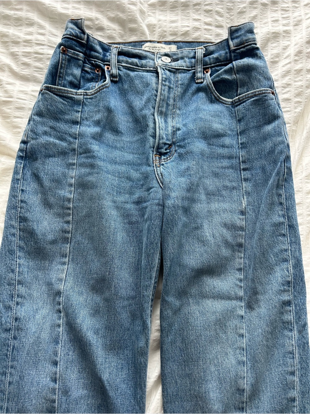 Women’s Abercrombie Curve Love 90s Straight Ultra High Rise Jeans - 27 Short